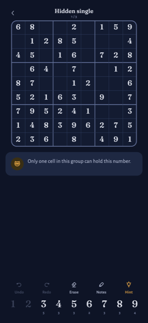 Sudoku Sova practice drill